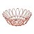 Fruteira Cesto Dobrável Aramado Rose Gold Retrátil 5 Em 1 - Imagem 3