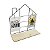 Prateleira Decorativa Casa Madeira Metal Aramada 30X 29 Cm - Imagem 2