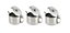 Kit Com 3 Açucareiro Em Aço Inox Com Colher 250 Ml - Imagem 3