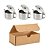 Kit Com 3 Açucareiro Em Aço Inox Com Colher 250 Ml - Imagem 1