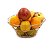 Fruteira Cesta De Metal Modelo Geométrico Rose Gold Aramada De Mesa 25 Cm - Imagem 1