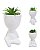 Vaso Decorativo Para Planta Suculenta Robert Plant Branco - Imagem 1