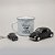 Kit Caneca Esmaltada Branca - Chaveiro e Miniatura de Fusca - Que nunca falte café - Imagem 1