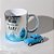 Presente Kit Caneca Espelhada e Chaveiro Fusca Azul - Imagem 1
