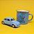 Kit Miniatura Fusca e Caneca Esmaltada Que nunca falte café - Azul - Imagem 1