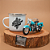 Kit Harley Davidson caneca e miniatura 1953 FL Hydra Glide. - Imagem 1