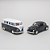 Kit Miniatura Kombi cinza e Fusca preto - Imagem 1