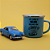 Kit Miniatura Karmann Ghia e Caneca Esmaltada azul - Imagem 1