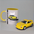 Kit Porsche Carrera escala 1/43  1972 com  caneca - Imagem 1