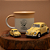 Kit Caneca de Café - Chaveiro e Miniatura de Fusca Branco - Que nunca falte café - Imagem 1