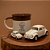 Kit Caneca de Café - Chaveiro e Miniatura de Fusca Branco - Que nunca falte café - Imagem 2