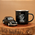 Kit Miniatura Fusca preto e Caneca Esmaltada Que nunca falte café - Imagem 1