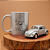 Kit miniatura de fusca e caneca Cinza Prata - Imagem 1