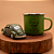 Kit Miniatura Fusca e Caneca Esmaltada Que nunca falte café Verde - Imagem 2
