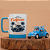 Kit Presente Fusca Surf – Caneca de Cerâmica + Miniatura Fusca com Prancha no Teto - Imagem 1