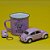 Kit Caneca Esmaltada Rosa - Chaveiro e Miniatura de Fusca - Que nunca falte café - Imagem 1