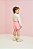 Conjunto Feminino Infantil Momi Manga Longa Creme com Shorts Rosa Neon j5015 - Imagem 2