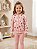 Conjunto Infantil Flanelado Ursinhos Rosa com Capuz A8139 - Imagem 1