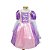 Fantasia Vestido Lilás Rapunzel Alana Infantil Festas - Imagem 2