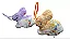 Kit 2 Coelhos Isopor Colorido Páscoa Enfeite Decoração - Imagem 2