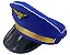 Quepe Comandante Chapeu Aviador Fantasia - Imagem 1