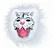 Máscara Animal Tigre Branco Eva Festa Fantasia - Imagem 1