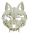 Halloween Purim Caveira Máscara Branca Osso Lobo - Imagem 3