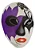 Máscara Caveira Mexicana Roxo Festas Halloween Fantasia - Imagem 1