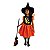 Fantasia Vestido Bruxinha Janjan Laranja Infantil Halloween Tamanho GG - Imagem 1
