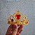 Tiara Coroa Princesa Dourado Strass Vermelho Festa Fantasia - Imagem 2