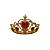 Tiara Coroa Princesa Dourado Strass Vermelho Festa Fantasia - Imagem 1