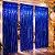 Cortina Metalizada Decoração Fitas Azul 1x2m Festa - Imagem 1