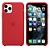 Capa de Silicone Aveludada para iPhone 11 Pro Max - Vermelha - Imagem 1