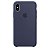 Capa Case Apple Silicone para iPhone X Xs - Azul Marinho - Imagem 2