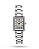 Relógio Mondaine Quadrado Vintage Troca Pulseira Prata ref. 32821L0MKNE2 - Imagem 1