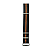 Pulseira Trimix Nato Seatbelt Preta + Laranja - Imagem 4