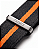 Pulseira Trimix Nato Seatbelt Preto + Laranja - Imagem 6