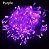 Pisca Pisca LED Natal 100 Lampadas Transparente 8 Efeitos 10 Metros Roxo 127V - Imagem 1