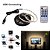 Fita LED USB 5V 5050 Branco Quente 150 LED Black Silicone 3 metros + Controle Dimmer - Imagem 1