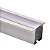 Perfil Fita LED Embutir 2 Metros 36x27mm Alumínio Difusor Fosco RLS1 - Imagem 1