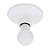 KIT Plafonier Plafon + Lâmpada 9W LED Bulbo Branco Frio 6500K Bivolt - Imagem 1