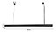 Pendente Linear Retangular 120cm 40W LED Integrado Preto Branco Quente 3000K Bivolt - Imagem 4