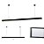 Pendente Linear Retangular 120cm 40W LED Integrado Preto Branco Quente 3000K Bivolt - Imagem 3