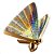 Lustre Pendente Borboleta Cristal Colorido LED 3W 3000K Bivolt - Imagem 3