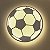 Arandela LED Decorativa Bola Futebol Branco Quente 3500K Bivolt - Imagem 1