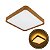 Lustre Plafon LED Timber 12W 28x28 Céu Estrelado Amadeirado Branco Quente 3000K Bivolt - Imagem 3