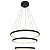 Lustre Pendente Moderno 3 Anéis LED 60W Preto Branco Quente Bivolt 9001-3P - Imagem 6