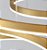 Lustre Pendente Moderno 3 Anéis LED Dourado Deslocado 96W 3000K Bivolt 6008-3 - Imagem 5