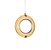 Lustre Pendente Argola Dourada LED 7W 17cm 3000K Bivolt J8898 - Imagem 2