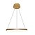 Lustre Pendente Moderno 60cm Anel LED 30W Dourado 3000K Bivolt - Imagem 2
